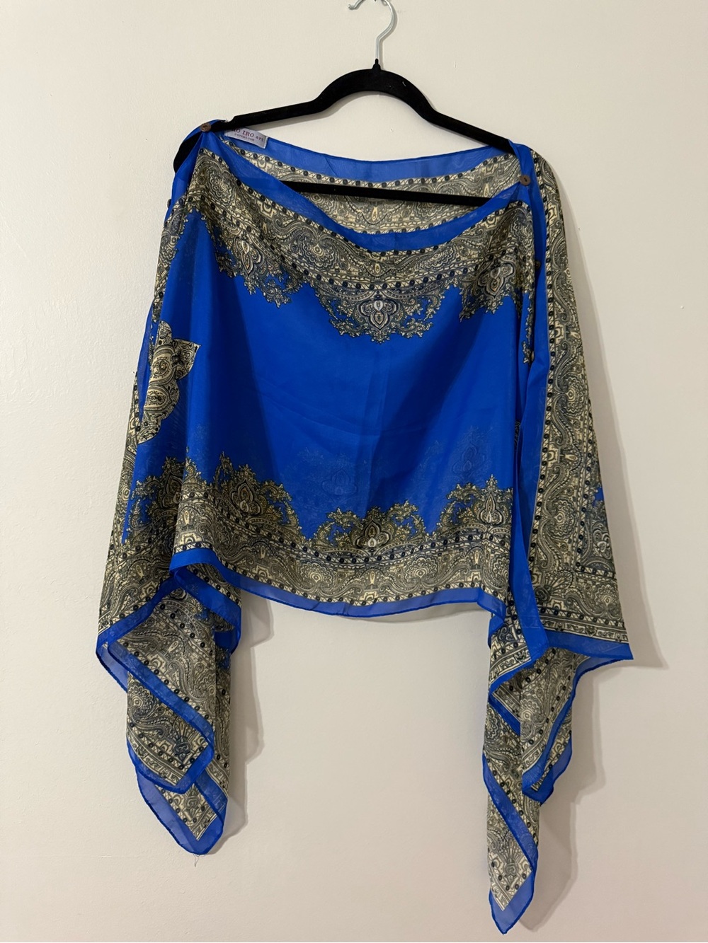 iro iro Art Paisley Poncho Top